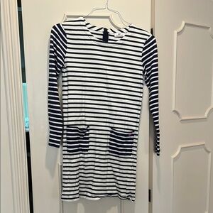 Vineyard Vines Navy and White Striped Kids Dress